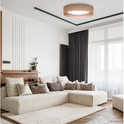 Duolla - Iluminação de teto LED ROLLER LED/24W/230V iluminação diâmetro 45 cm castanho