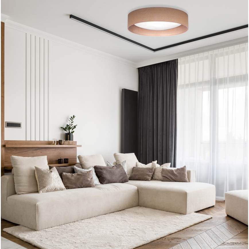 Duolla - Iluminação de teto LED ROLLER LED/24W/230V iluminação diâmetro 45 cm castanho