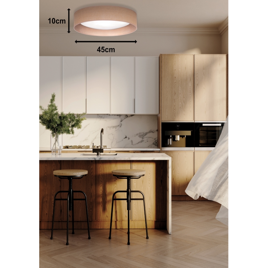 Duolla - Iluminação de teto LED ROLLER LED/24W/230V iluminação diâmetro 45 cm castanho