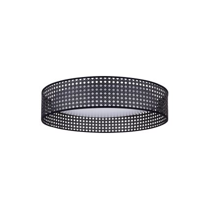Duolla - Iluminação de teto LED ROLLER RATTAN LED/24W/230V diâmetro 45 cm preto