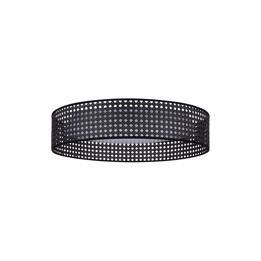 Duolla - Iluminação de teto LED ROLLER RATTAN LED/24W/230V diâmetro 45 cm preto