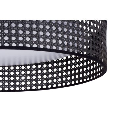 Duolla - Iluminação de teto LED ROLLER RATTAN LED/24W/230V diâmetro 45 cm preto