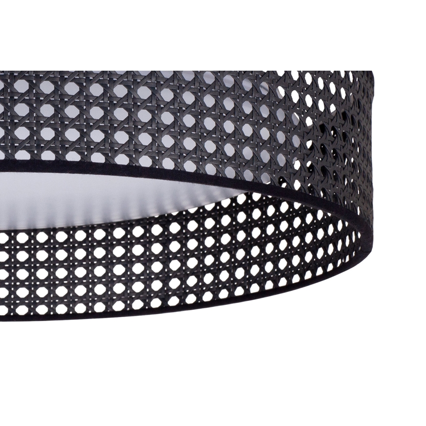 Duolla - Iluminação de teto LED ROLLER RATTAN LED/24W/230V diâmetro 45 cm preto