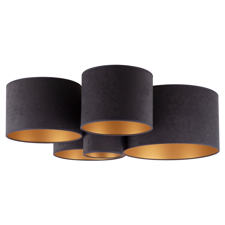 Duolla - Iluminação de teto ROLLER PENTO 5xE27/60W/230V antracite