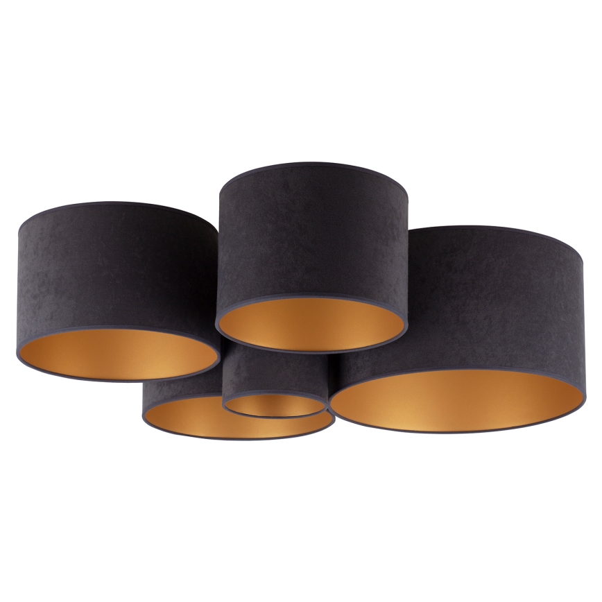 Duolla - Iluminação de teto ROLLER PENTO 5xE27/60W/230V antracite