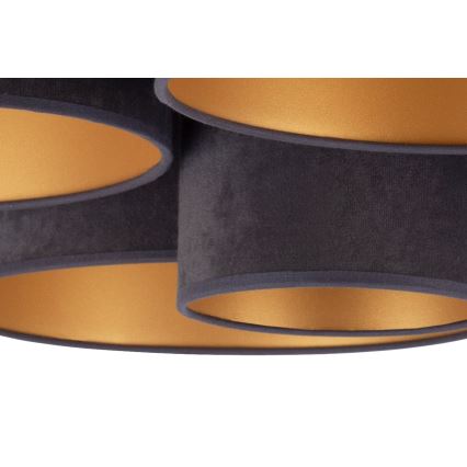 Duolla - Iluminação de teto ROLLER PENTO 5xE27/60W/230V antracite