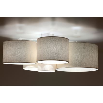 Duolla - Iluminação de teto ROLLER PENTO 5xE27/60W/230V dourada