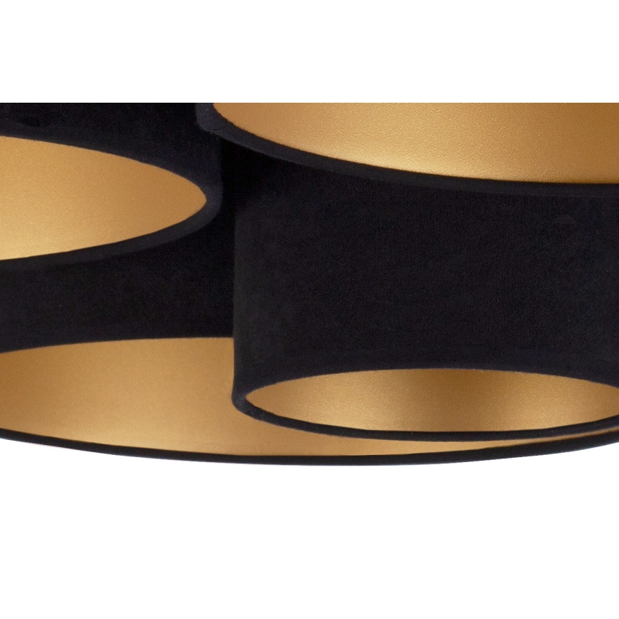 Duolla - Iluminação de teto ROLLER PENTO 5xE27/60W/230V preto/dourada