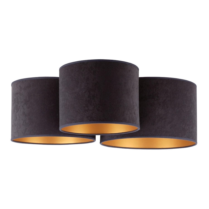 Duolla - Iluminação de teto ROLLER TRIO 3xE27/60W/230V antracite