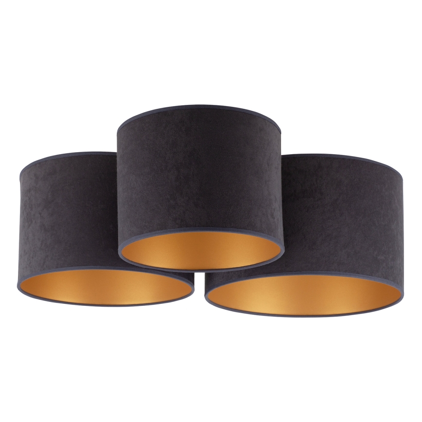 Duolla - Iluminação de teto ROLLER TRIO 3xE27/60W/230V antracite