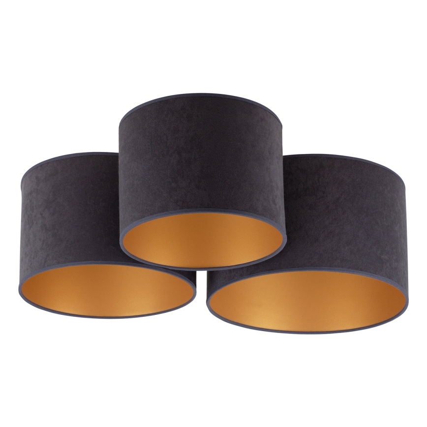 Duolla - Iluminação de teto ROLLER TRIO 3xE27/60W/230V antracite