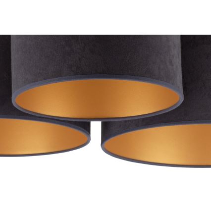 Duolla - Iluminação de teto ROLLER TRIO 3xE27/60W/230V antracite