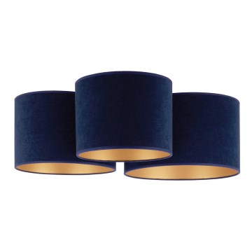 Duolla - Iluminação de teto ROLLER TRIO 3xE27/60W/230V azul