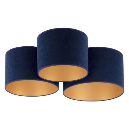 Duolla - Iluminação de teto ROLLER TRIO 3xE27/60W/230V azul