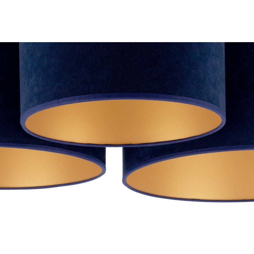 Duolla - Iluminação de teto ROLLER TRIO 3xE27/60W/230V azul