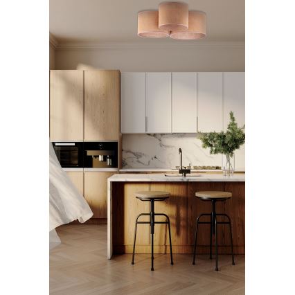 Duolla - Iluminação de teto ROLLER TRIO 3xE27/60W/230V bege