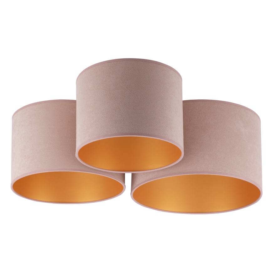 Duolla - Iluminação de teto ROLLER TRIO 3xE27/60W/230V castanho