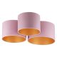 Duolla - Iluminação de teto ROLLER TRIO 3xE27/60W/230V rosa