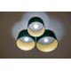 Duolla - Iluminação de teto ROLLER TRIO 3xE27/60W/230V verde/dourada