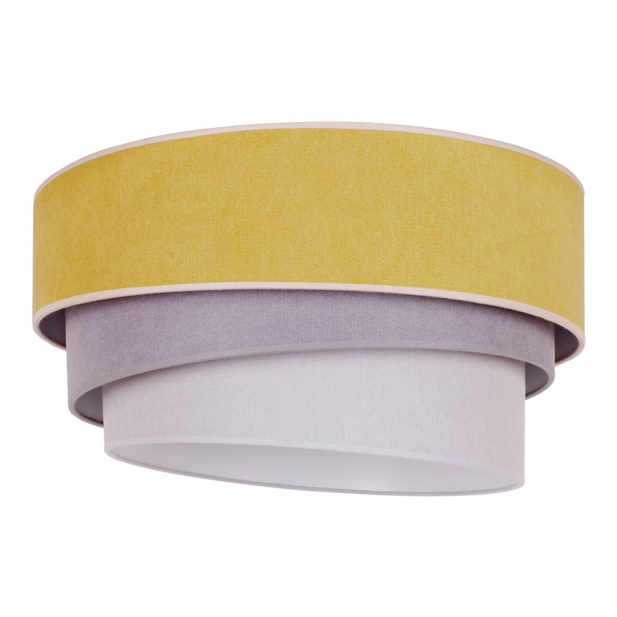 Duolla - Iluminação de teto TRIO 1xE27/15W/230V diâmetro 45 cm amarelo/cinzento/branco