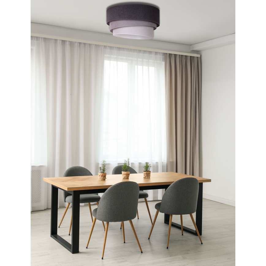 Duolla - Iluminação de teto TRIO 1xE27/15W/230V diâmetro 45 cm antracite/cinzento/branco