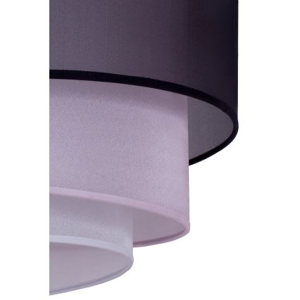 Duolla - Iluminação de teto TRIO 1xE27/15W/230V diâmetro 45 cm preto/rosa/prateado