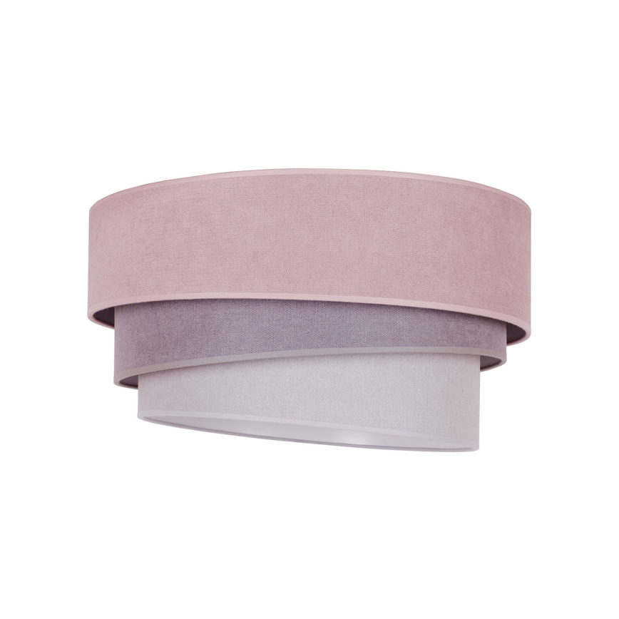 Duolla - Iluminação de teto TRIO 1xE27/15W/230V diâmetro 45 cm rosa/cinzento/branco