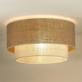 Duolla - Iluminação de teto YUTE BOHO 1xE27/15W/230V diâmetro 45 cm castanho/creme