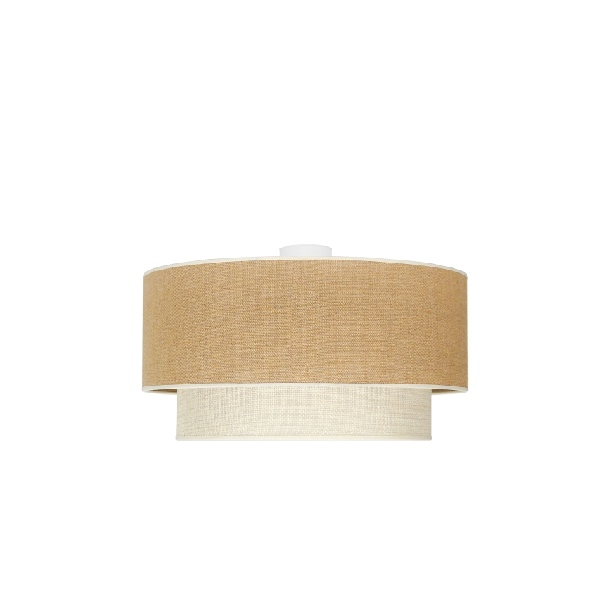 Duolla - Iluminação de teto YUTE BOHO 3xE27/15W/230V diâmetro 60 cm castanho/creme