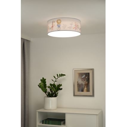 Duolla - Luminária de teto infantil LED CORTINA LED/26W/230V diâmetro 40 cm 4000K