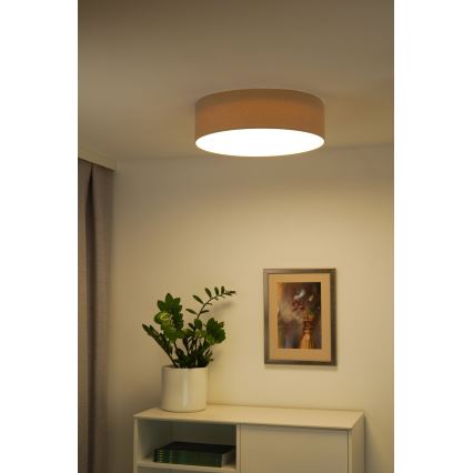 Duolla - Luminária de Teto LED CORTINA LED/26W/230V diâmetro 45 cm 4000K bege