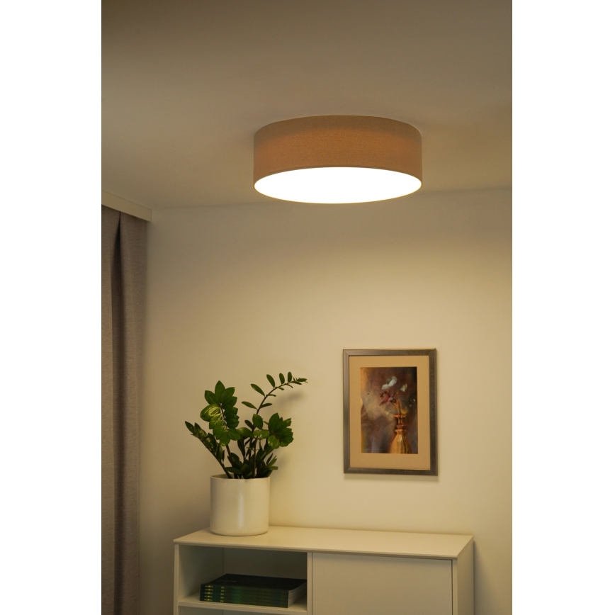 Duolla - Luminária de Teto LED CORTINA LED/26W/230V diâmetro 45 cm 4000K bege