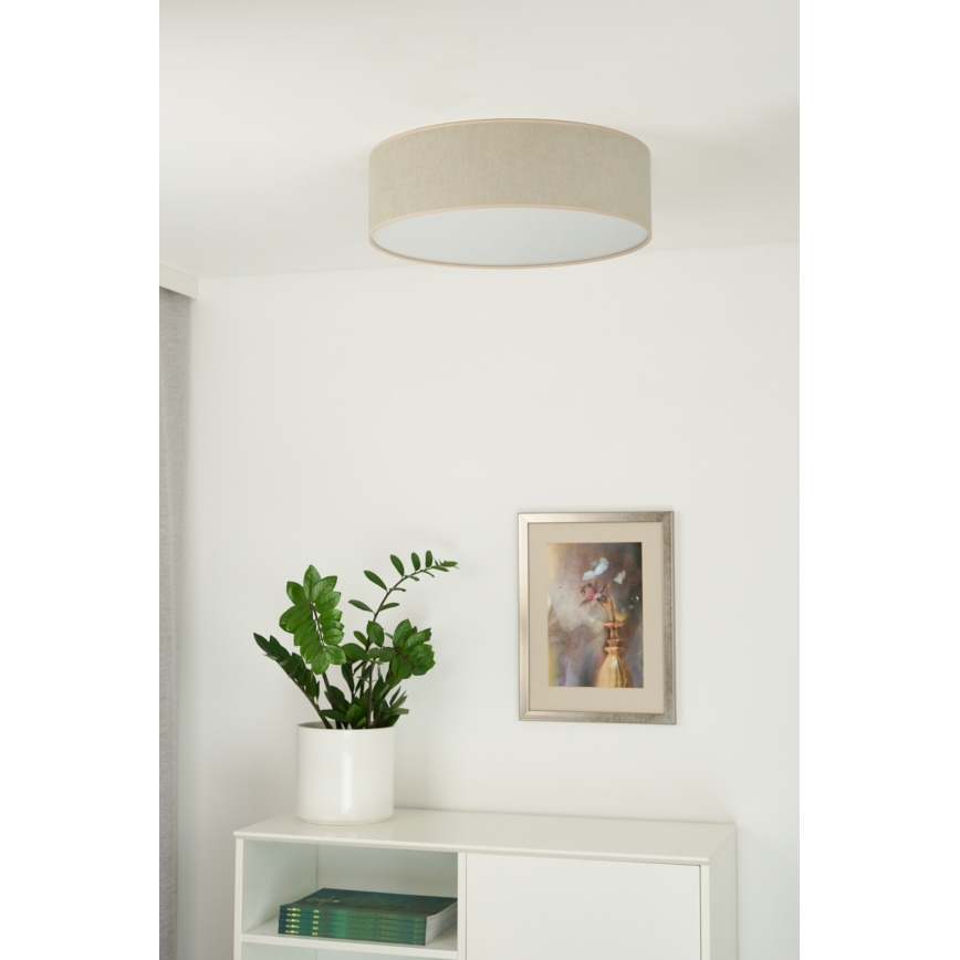 Duolla - Luminária de Teto LED CORTINA LED/26W/230V diâmetro 45 cm 4000K bege