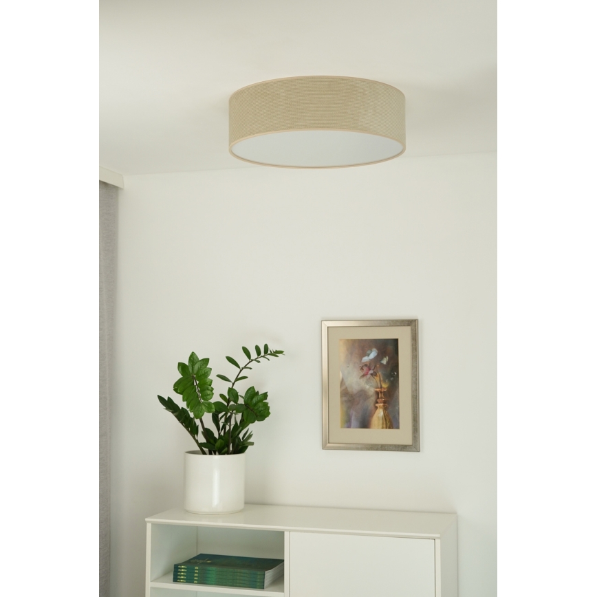 Duolla - Luminária de Teto LED CORTINA LED/26W/230V diâmetro 45 cm 4000K bege