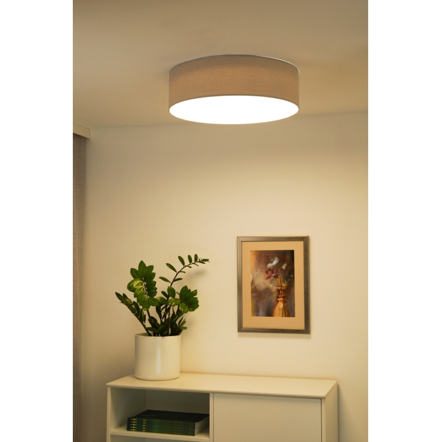 Duolla - Plafon LED CORTINA LED/26W/230V diâmetro 30 cm 4000K cinza