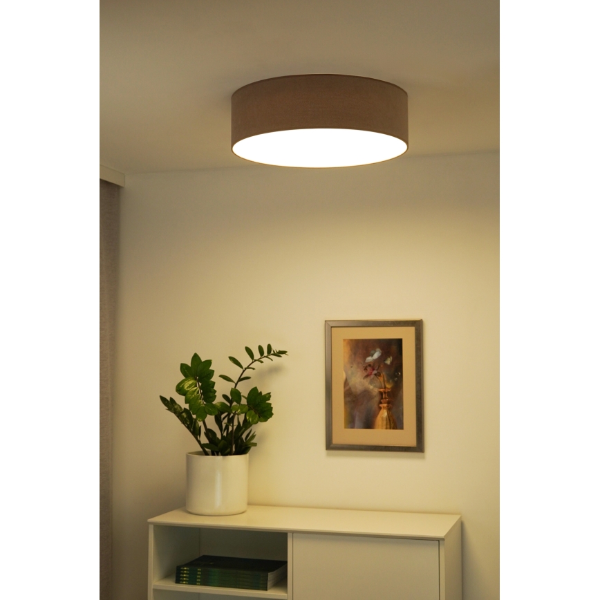 Duolla - Luminária de Teto LED CORTINA LED/26W/230V diâmetro 45 cm 4000K castanho