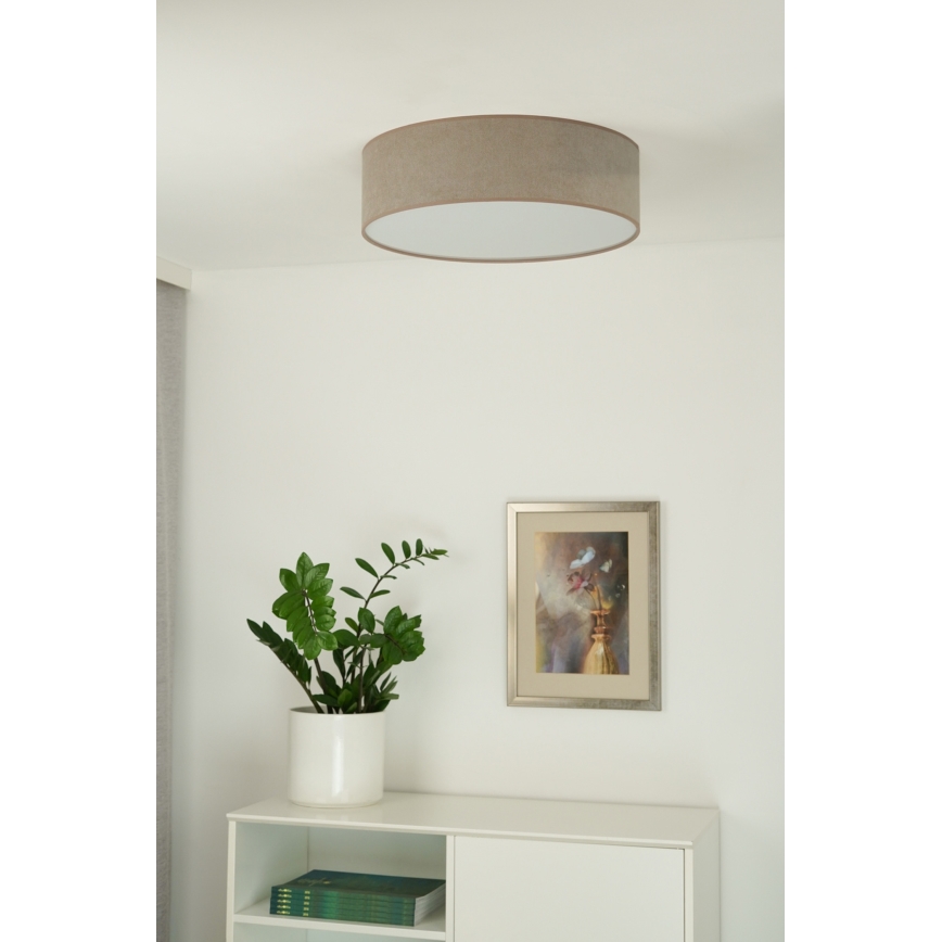 Duolla - Luminária de Teto LED CORTINA LED/26W/230V diâmetro 45 cm 4000K castanho