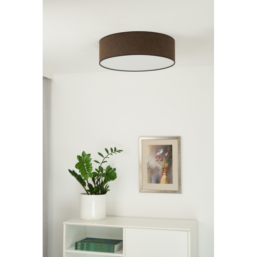 Duolla - Luminária de Teto LED CORTINA LED/26W/230V diâmetro 45 cm 4000K castanho