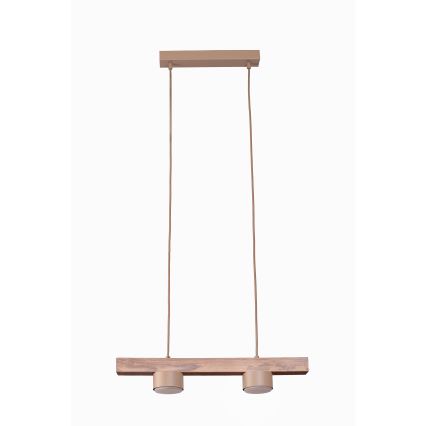 Duolla - Luminária pendente em cabo IRONLINE 2xGX53/3W/230V pinho/carvalho/bege