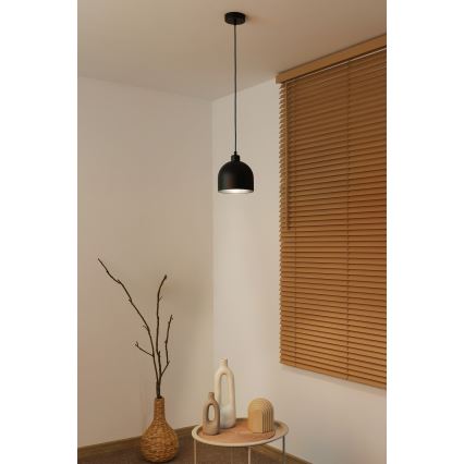 Duolla - Lustre em cabo IRONLINE 1xE27/15W/230V Ø17 cm preto