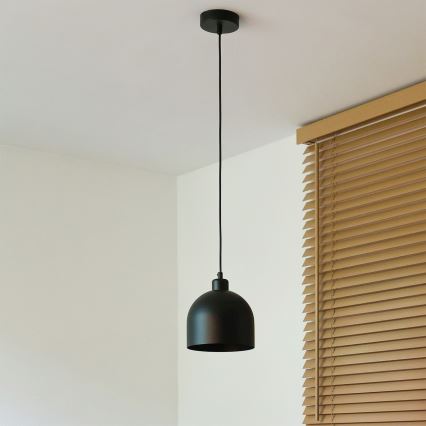 Duolla - Lustre em cabo IRONLINE 1xE27/15W/230V Ø17 cm preto