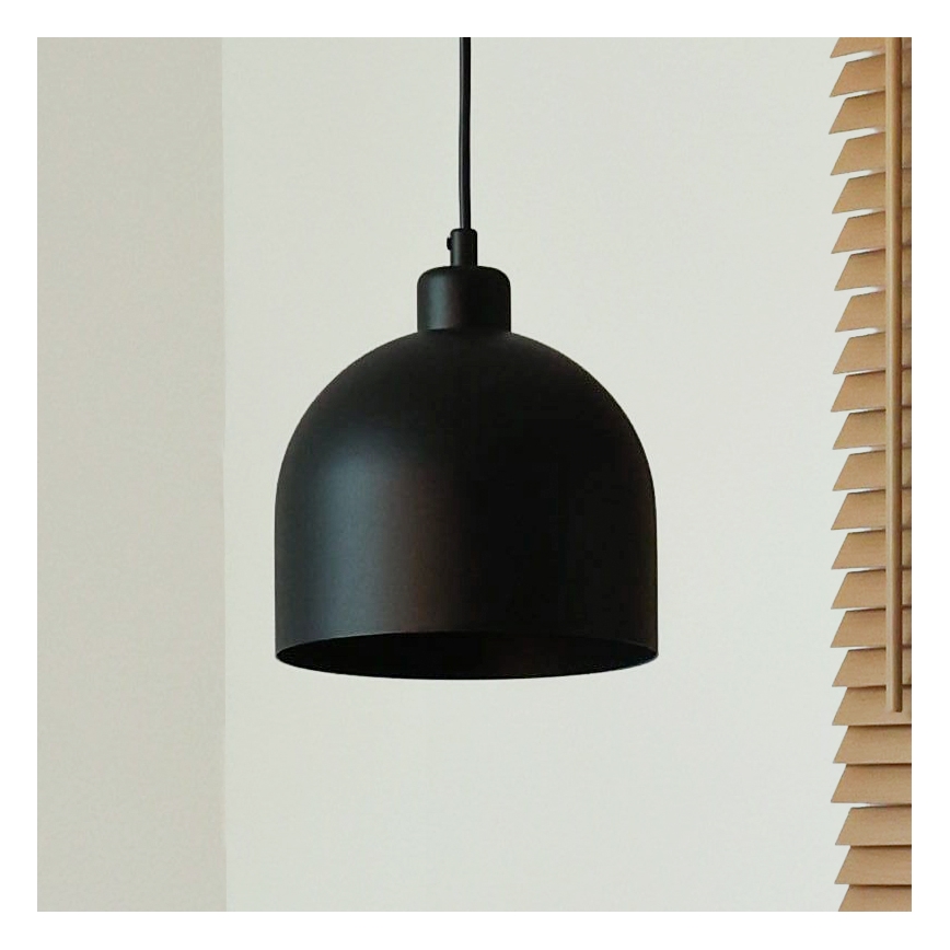 Duolla - Lustre em cabo IRONLINE 1xE27/15W/230V Ø17 cm preto