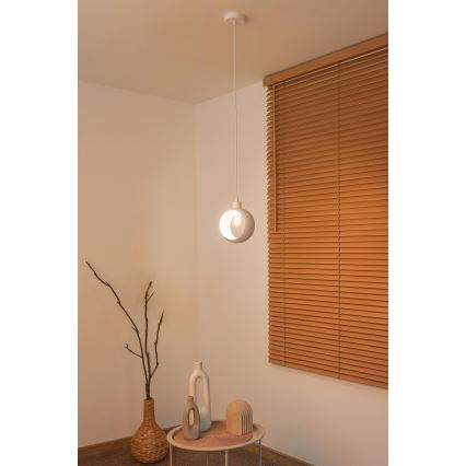 Duolla - Lustre suspenso com cabo IRONLINE 1xE27/15W/230V branco