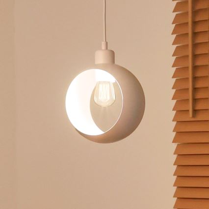 Duolla - Lustre suspenso com cabo IRONLINE 1xE27/15W/230V branco