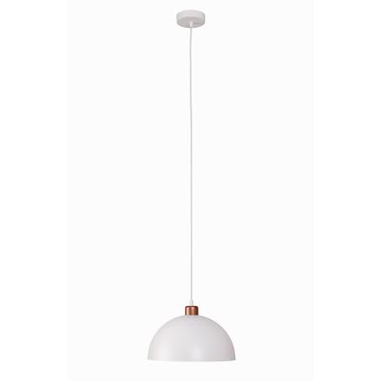 Duolla - Lustre suspenso em cabo IRONLINE 1xE27/15W/230V Ø 27 cm branco/cobre