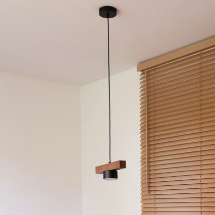 Duolla - Lustre suspenso por cabo IRONLINE 1xGX53/3W/230V pinho/carvalho/preto