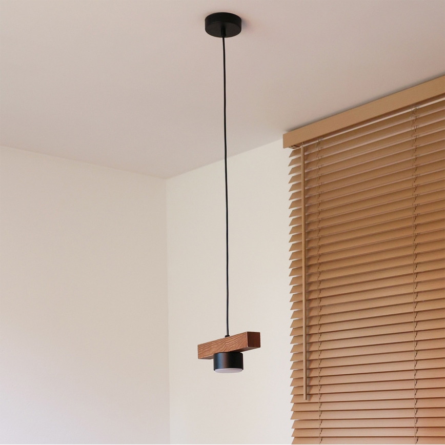 Duolla - Lustre suspenso por cabo IRONLINE 1xGX53/3W/230V pinho/carvalho/preto