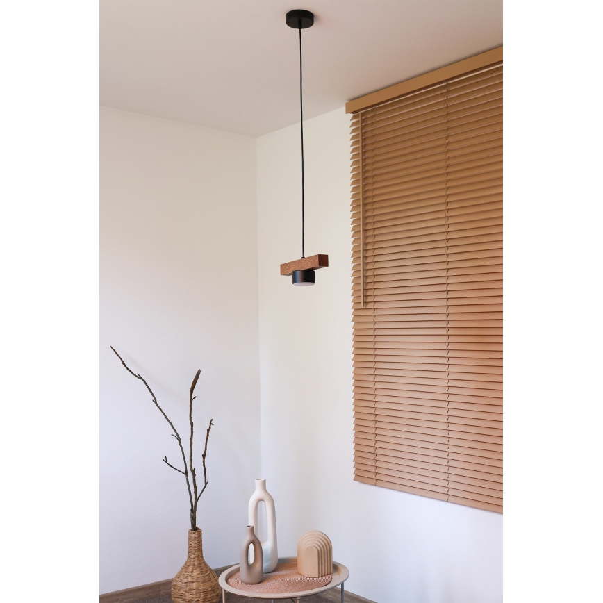 Duolla - Lustre suspenso por cabo IRONLINE 1xGX53/3W/230V pinho/carvalho/preto