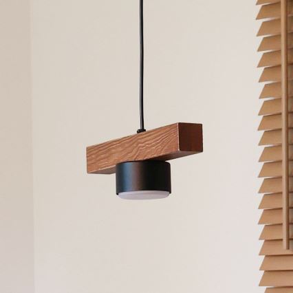 Duolla - Lustre suspenso por cabo IRONLINE 1xGX53/3W/230V pinho/carvalho/preto