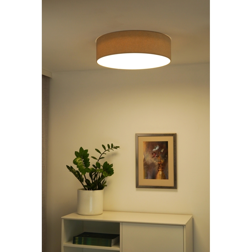 Duolla - Luminária de Teto LED CORTINA LED/26W/230V diâmetro 30 cm 4000K bege